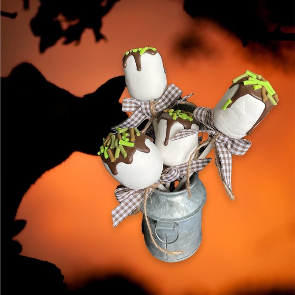 Faux Jason green topper |Mini marshmallows | Tired tray decor| Halloween decor - Picture 8 of 13